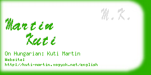 martin kuti business card